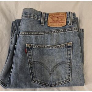 Levis 550 Jeans Mens‎ 38x34 Blue Red Tab Relaxed Fit Straight Leg Light Wash